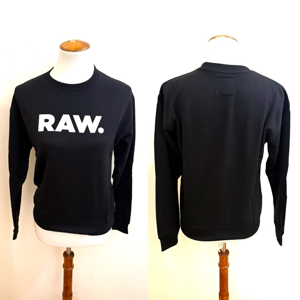 G-Star Black Sweatshirt with White Logo - Picture 2 of 3